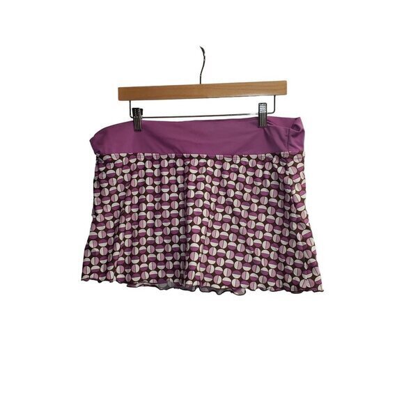 Athleta Skort Purple‎ Brown Geometric Womens Size XL Pre-Owned - Picture 13 of 13